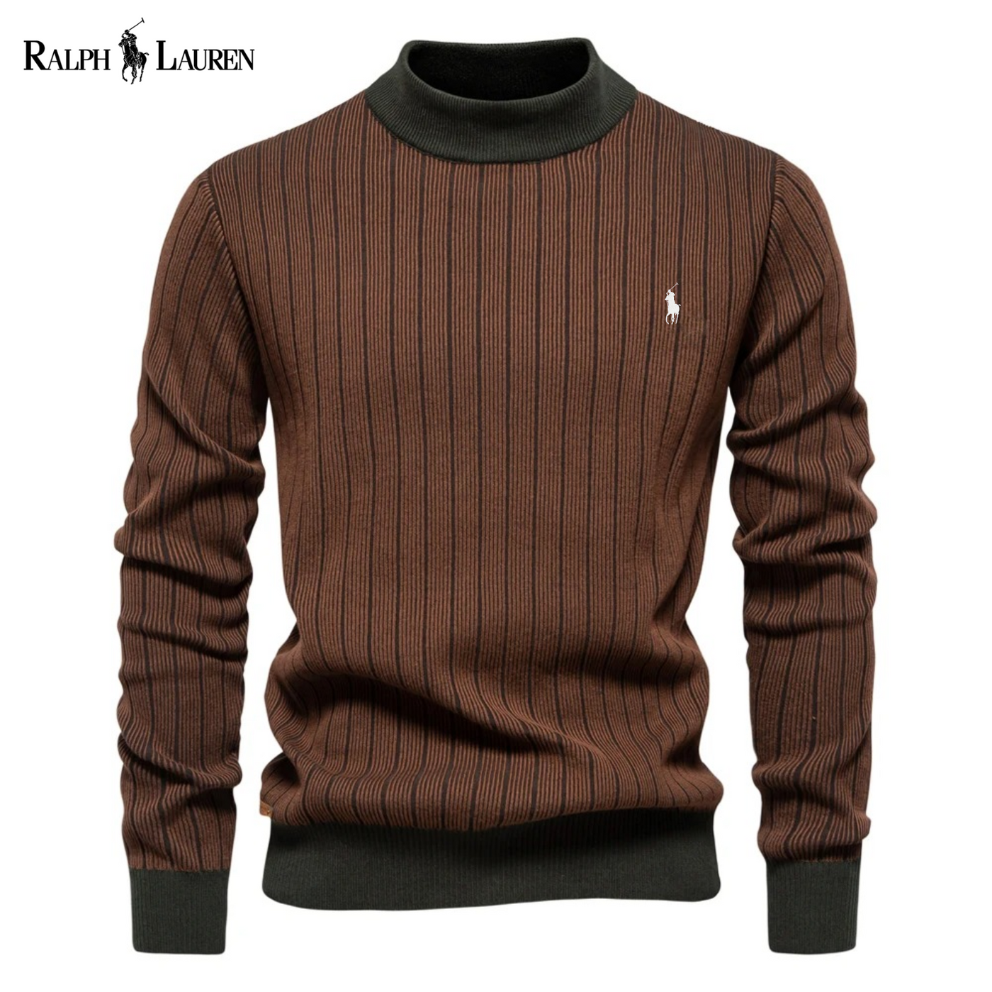 RL™ Striped Mock Neck Sweater