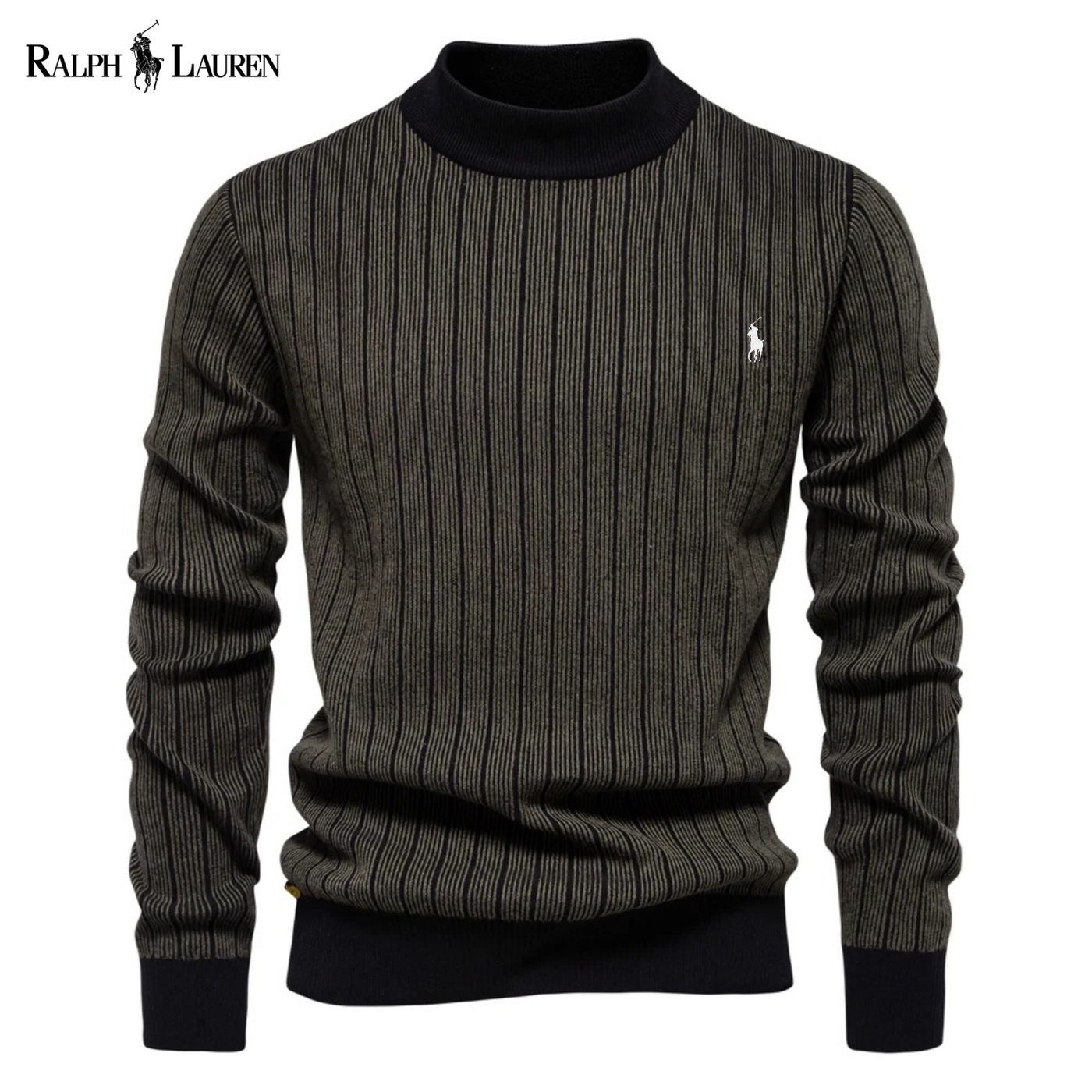 RL™ Striped Mock Neck Sweater