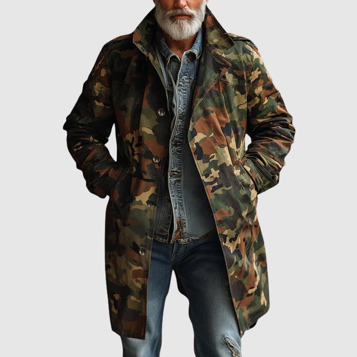 Dan Anthony Camouflage Trench Coat