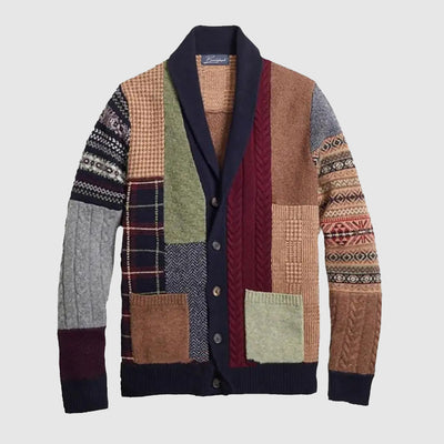 Dan Anthony Ethnic Patchwork Cardigan