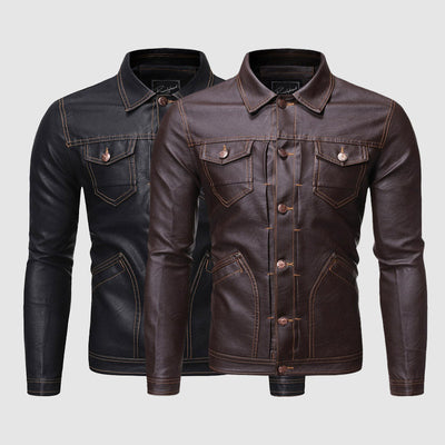 Dan Anthony Retro Biker Leather Jacket