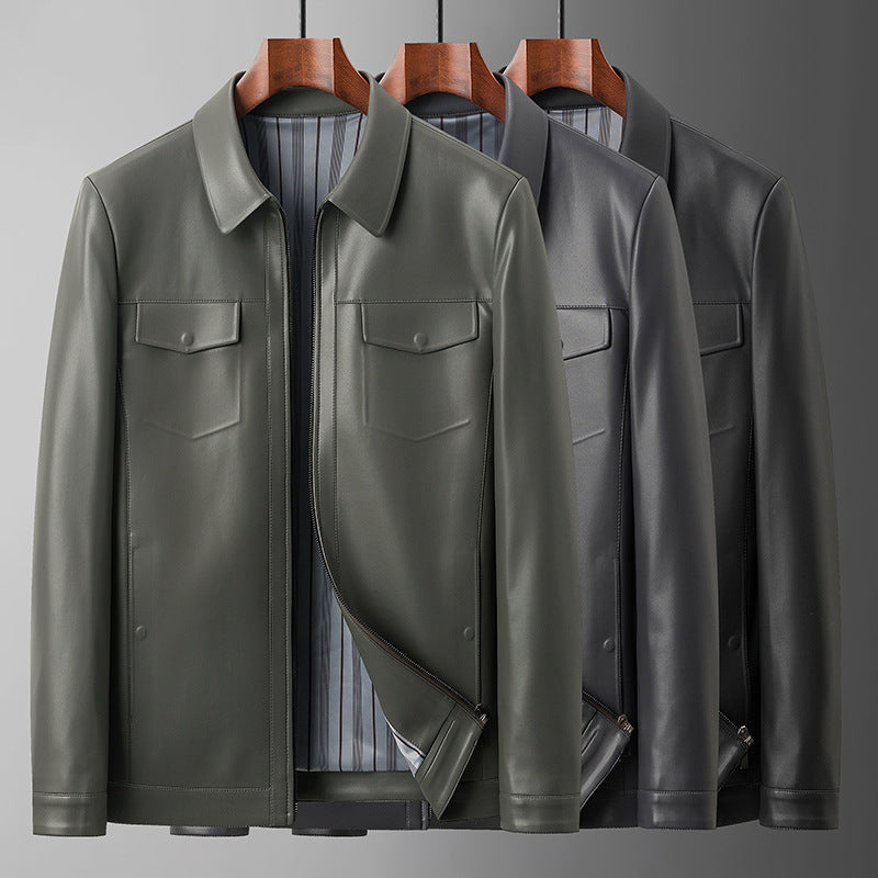 Noir Leather Detective Jacket