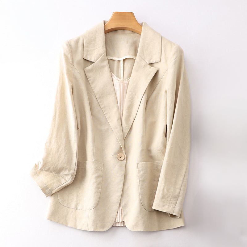 Olivia Klein Springtime Linen Blazer